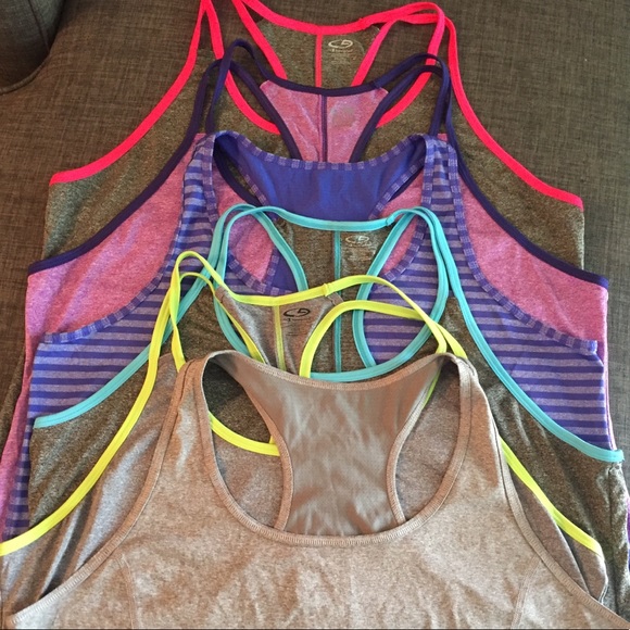 Various Tops - Lot of six Racerback workout tops